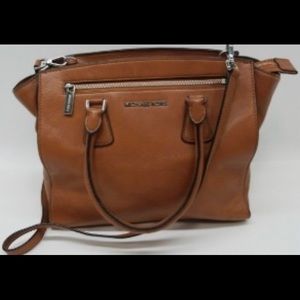 Purple brown leather Michael Kors purse